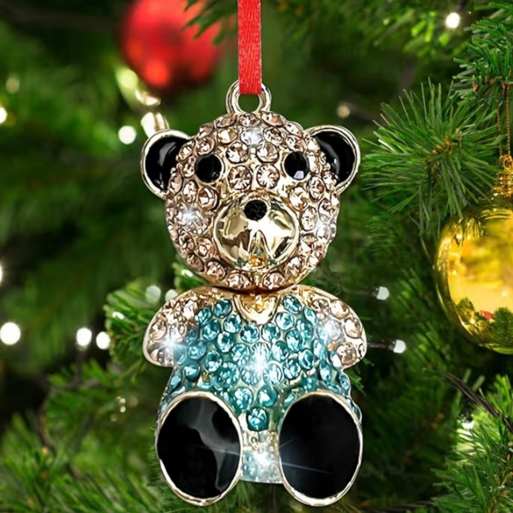 Chic Nation Gold and Black Bear Ornament